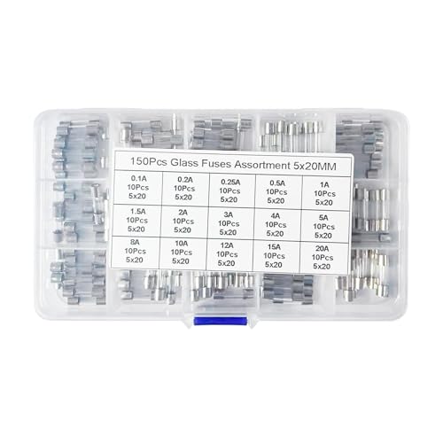 15 Values 150 Stück Sicherungen,Glassicherungen Sortiment Set 5x20mm Sicherung 250V Sicherungen 0,1 0,2 0,25 0,5 1 1,5 2 3 4 5 8 10 12 15 20A Verpackung in einer durchsichtigen Kunststoffbox 15 Values 150 Stück Sicherungen,Glassicherungen Sortiment Set 5x20mm Sicherung 250V Sicherungen 0,1 0,2 0,25 0,5 1 1,5 2 3 4 5 8 10 12 15 20A Verpackung in einer durchsichtigen Kunststoffbox von POHOVE