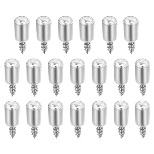 20 Stück Regalbodenträger Einlegeboden Halter mit Gummischutz Regalbrett Halterung Bodenträger Regalbodenhalter Selbstschneidende Fachbodenträger(COLOR:silver) von POHOVE