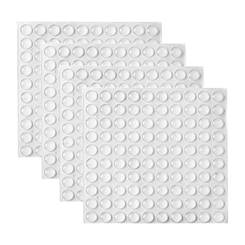 400 Stück Elastikpuffer, Gummipuffer, 6mm Elastikpuffer Transparent,Türpuffer Anschlagpuffer Schutzpuffer Gummipuffer Selbstklebend Lärmdämpfer Pads für Glasplatten Türen Schränk(Transparent,Size:6mm) von POHOVE