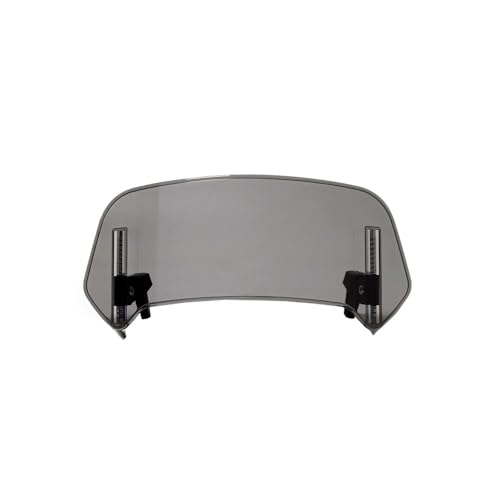 POIBNZ Motorrad Windabweiser Windschild für Honda Africa Twin CRF1000L CRF1100L CRF 1100L L4 Sports DCT, Einstellbare Höhe Windschutzscheiben Verlängerung Spoiler, Motorrad Luftabweiser,Small-Grey von POIBNZ