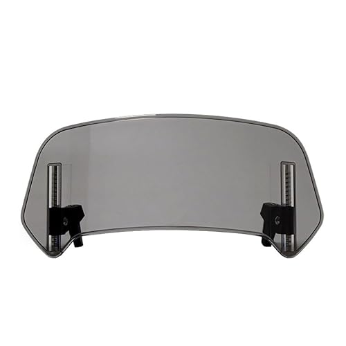 POIBNZ Motorrad Windabweiser Windschild für Peugeot Citystar 125 2012-2021, Einstellbare Höhe Clip-on Windschutzscheiben Verlängerung Spoiler, Verdicken Motorrad Luftabweiser,Large-Grey von POIBNZ