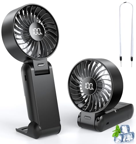 POIFL Handventilator, Tragbarer Mini Ventilator Stufenlose Geschwindigkeitsstufen, 3800mAh Handventilator Akku Aufladbar, Miniventilator Leise Tragbar für Büro, Reise & Outdoor POIFL Handventilator, Tragbarer Mini Ventilator Stufenlose Geschwindigkeitsstufen, 3800mAh Handventilator Akku Aufladbar, Miniventilator Leise Tragbar für Büro, Reise & Outdoor von POIFL