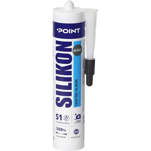 Silikon Bad Dichtmasse POINT Professionelles Silikon 300 ml. Anthrazit Wasserdichtes Sanitärsilikon Silikon Bad Dichtmasse POINT Professionelles Silikon 300 ml. Anthrazit Wasserdichtes Sanitärsilikon von POINT