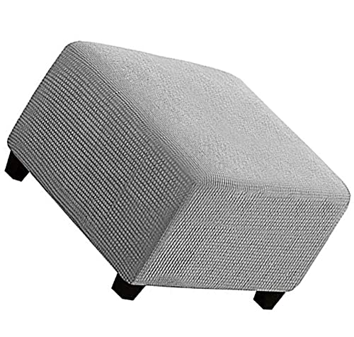 Hockerbezug Quadratisch, Bezug Für Fußhocker Fußbank Elastisch Husse Für Sofa Sitzhocker Überzug Für Rechteckiger Hocker Fußschemel Fußstütze (Color : D, Size : 1pc) von POIUYT