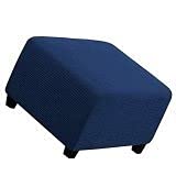 Hockerbezug Quadratisch, Bezug Für Fußhocker Fußbank Elastisch Husse Für Sofa Sitzhocker Überzug Für Rechteckiger Hocker Fußschemel Fußstütze (Color : F, Size : 1pc) von POIUYT