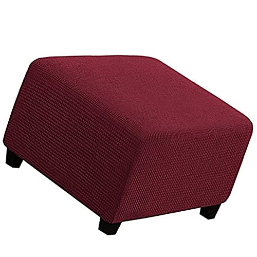 Hockerbezug Quadratisch, Bezug Für Fußhocker Fußbank Elastisch Husse Für Sofa Sitzhocker Überzug Für Rechteckiger Hocker Fußschemel Fußstütze (Color : G, Size : 1pc) von POIUYT