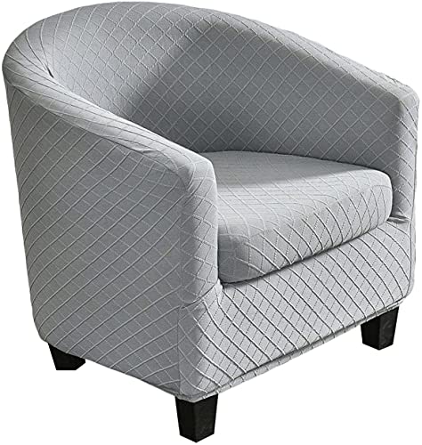 Sesselbezug 2 Teilige Sesselüberwurf Sesselhusse Chesterfield Sesselschoner mit modern Muster Elastisch Stretch Husse für Clubsessel Loungesessel Cocktailsessel (Color : A) von POIUYT