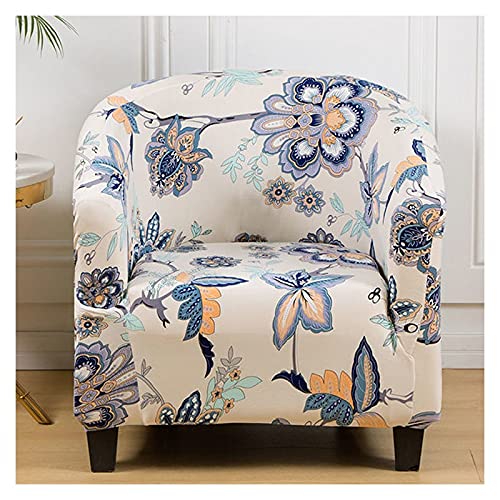 Sesselhusse Bunt Cocktailsessel Retro Sesselbezug/Sesselüberwurf Sesselhusse Sesselschoner mit Modern Muster Elastisch Stretch Husse für Clubsessel Loungesessel Cocktailsessel von POIUYT