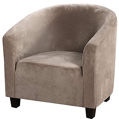 Sesselhussen Stretch Club Chair Schonbezug 1er Samt Sesselschoner Sesselüberwurf Wannenstuhlbezug Sesselüberzug Elastisch für Clubsessel Loungesessel Cocktailsessel (Color : E, Size : 1pc) von POIUYT