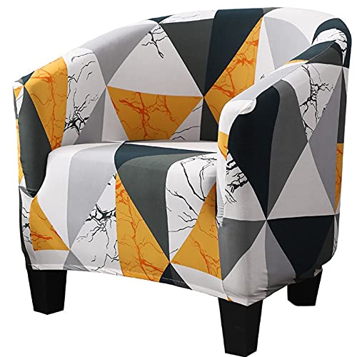 Sesselschoner Club Chair Cover Stretch Sesselüberwurf Muster Cocktailsessel Elastisch Sesselbezug Clubsessel Bezug Husse Sofabezug Weiche Anti-rutsch für Clubsessel Loungesessel (Color : #18) von POIUYT