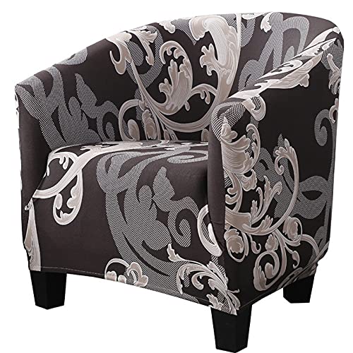 Sesselschoner Club Chair Cover Stretch Sesselüberwurf Muster Cocktailsessel Elastisch Sesselbezug Clubsessel Bezug Husse Sofabezug Weiche Anti-rutsch für Clubsessel Loungesessel (Color : #25) von POIUYT