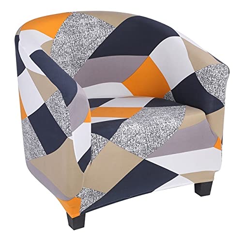 Sesselschoner Club Chair Cover Stretch Sesselüberwurf Muster Cocktailsessel Elastisch Sesselbezug Clubsessel Bezug Husse Sofabezug Weiche Anti-rutsch für Clubsessel Loungesessel (Color : #44) von POIUYT