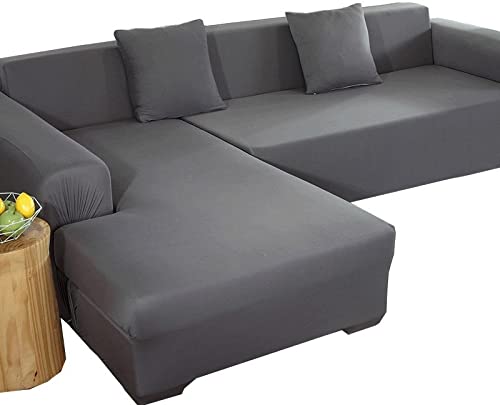 Sofa Überzug l Form XXL Ecksofa Sofabezug Stretch Sofahusse Groß Bunt Muster Couchbezug Elastische mit Ottomane Links/Rechts Für 2 Kostenloser Kissenbezug von POIUYT