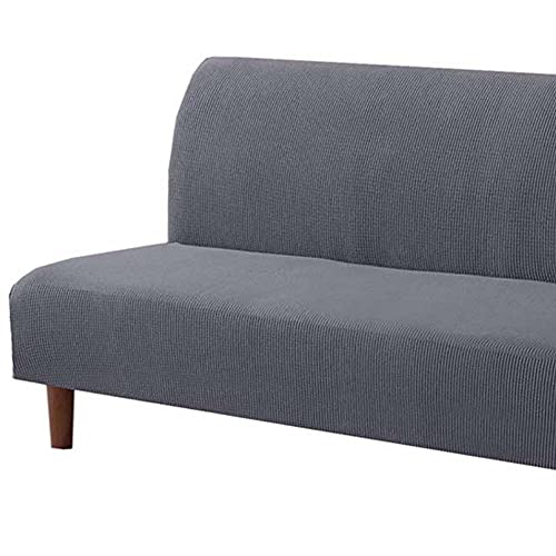 Sofabezug ohne Armlehnen 3 Sitzer/2 Sitzer, Spandex Sofabezüge Stretch Sofaüberwurf - Armless Schlafsofa-Bezüge - Futon Schonbezug Protector (Color : K, Size : 100-130CM/39-51'') von POIUYT