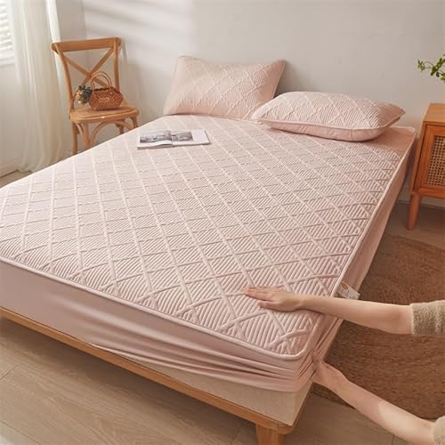 Spannbetttuch Gesteppt Matratzenschoner Matratzenauflage Hypoallergene Bettwäsche Spannbetttuch Fitted Sheet - und Staubmilbendichter Matratzenbezug (Color : E, Size : 1.50x2.0m (H2.6-3.6cm)) von POIUYT