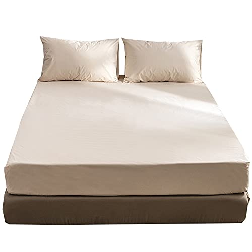 wasserdichte Spannbettlaken Spannbetttuch - Matratzenschoner Bettlaken Atmungsaktive 180x200cm Boxspringbett Spannbettuch Anti-Milben Matratzenschutz Matratzen Topper von POIUYT