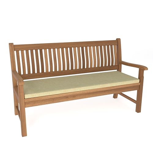 POKAR Bankauflage Bankkissen mit Abnehmbarem Bezug Sitzkissen für Bank Sitzbank Sitzpolster Bankpolster Stuhlkissen Gartenbank (170 x 50 x 5, Beige) von POKAR