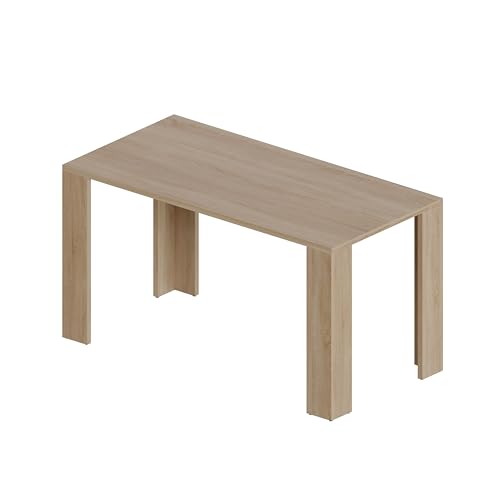 POKAR Esszimmertisch, Esstisch, Küchentisch, Schreibtisch mit 2.5 cm Tischplatte, Sonoma Eichen, 120 x 60 x 75 cm von POKAR