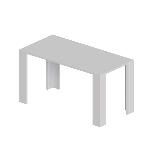 POKAR Esszimmertisch, Esstisch, Küchentisch, Schreibtisch mit 2.5 cm Tischplatte, Weiß, 175 x 80 x 75 cm von POKAR