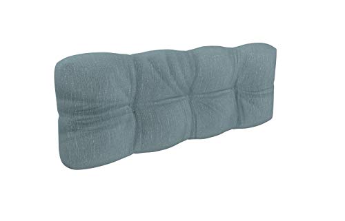 POKAR Palettenkissen Palletenauflagen Palettenpolster Palettensofa Palettenmöbel Schaumflocken Kissen für Europaletten Sitzkissen 120x40, Blau von POKAR