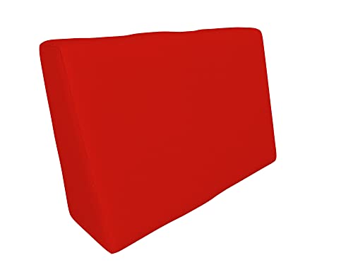 POKAR Palettenkissen Wasserdicht Palettenauflagen mit abnehmbarem Bezug Palettenauflage Palettenmöbel Palettensofa, Rückenlehne 120x40, Rot von POKAR