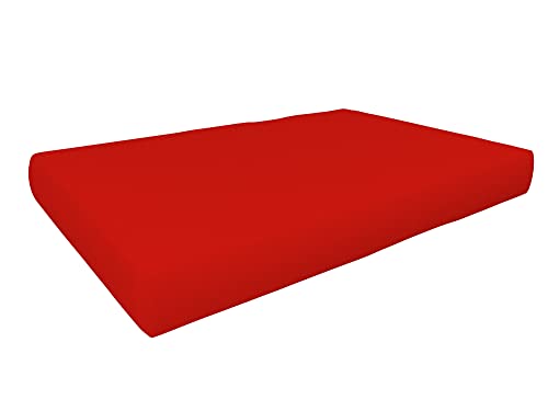 POKAR Palettenkissen Wasserdicht Palettenauflagen mit abnehmbarem Bezug Palettenauflage Palettenmöbel Palettensofa, Sitzkissen 120x80, Rot von POKAR