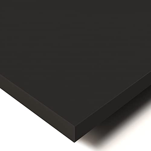 POKAR Tischplatte 2,5 cm Massiv Schreibtischplatte Bürotischplatte für Schreibtisch, Esstisch, Schwarz, 200 x 80 x 2,5 cm von POKAR