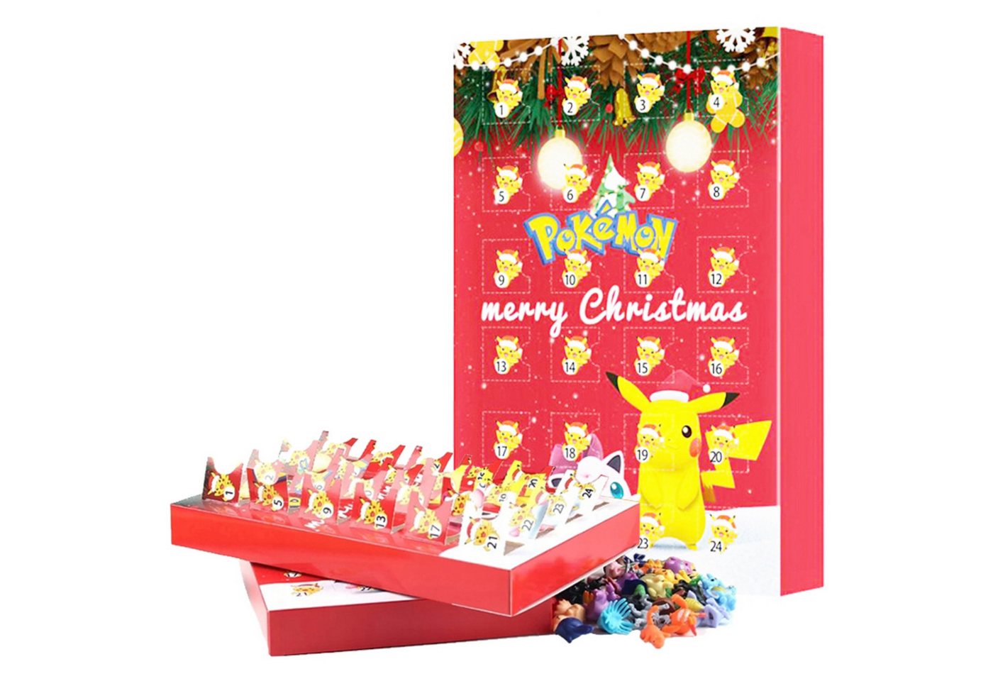 POKEMON JUEGO DE CARTAS Adventskalender Pokémon Adventskalender 2025 – 24 Figuren, Weihnachtsgeschenk Kinder (1-tlg) von POKEMON JUEGO DE CARTAS