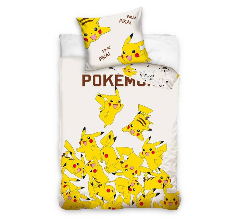 POKEMON JUEGO DE CARTAS Bettwäsche Pokémon Pile-Up Bettwäsche Set 140x200 cm Mikrofaser, 100% Baumwolle von POKEMON JUEGO DE CARTAS