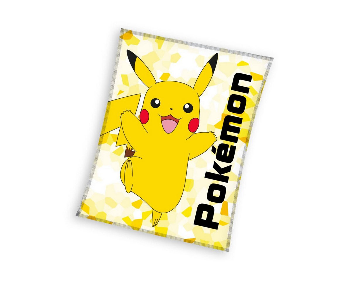 Wohndecke Pokémon Decke 130x160cm – Fleecedecke Spark Pikachu Design, POKEMON JUEGO DE CARTAS, Geschenkidee für Mädchen und Jungen von POKEMON JUEGO DE CARTAS