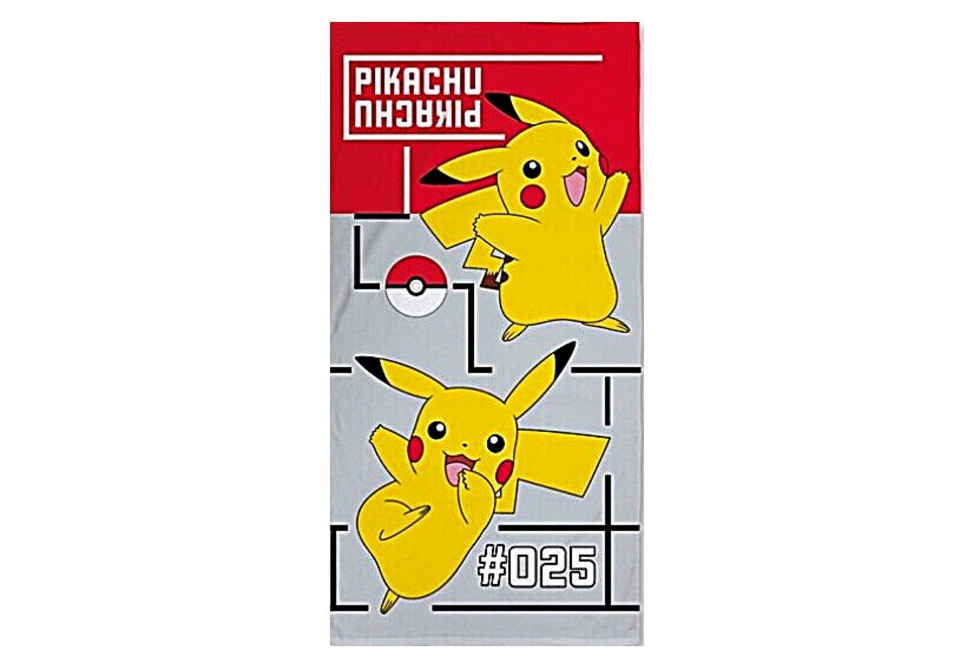 POKÉMON Badetuch PIKACHU, Baumwolle, Strandtuch 70 x 140 cm von POKÉMON