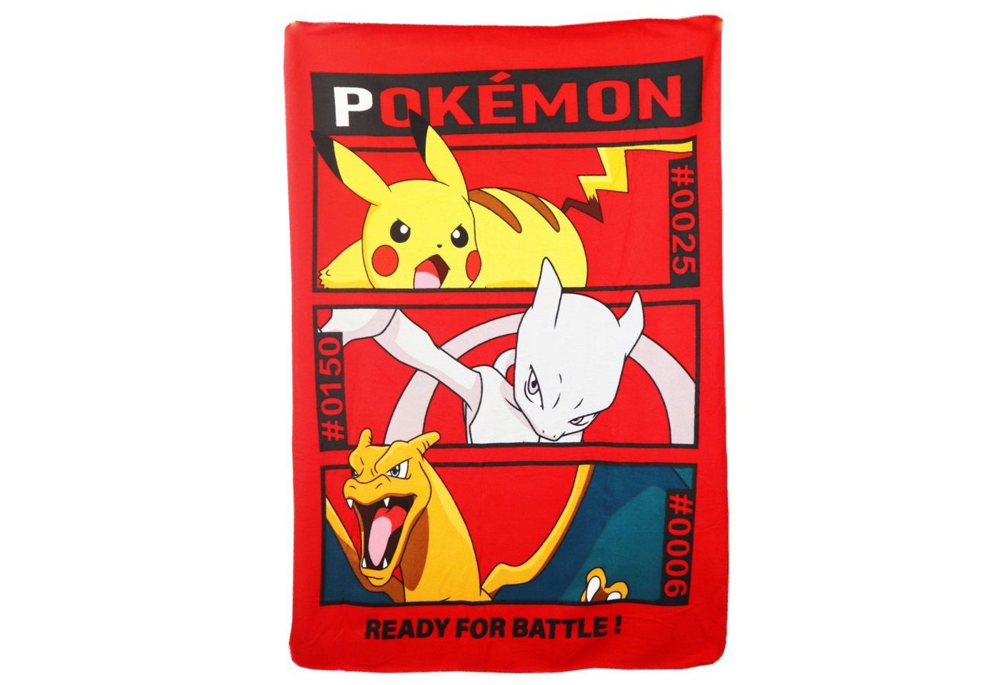 Wohndecke Pokemon Pikachu Mewtu Glurak Kinder Fleecedecke, POKÉMON, leichte Kuscheldecke Gr. 100x140 cm von POKÉMON