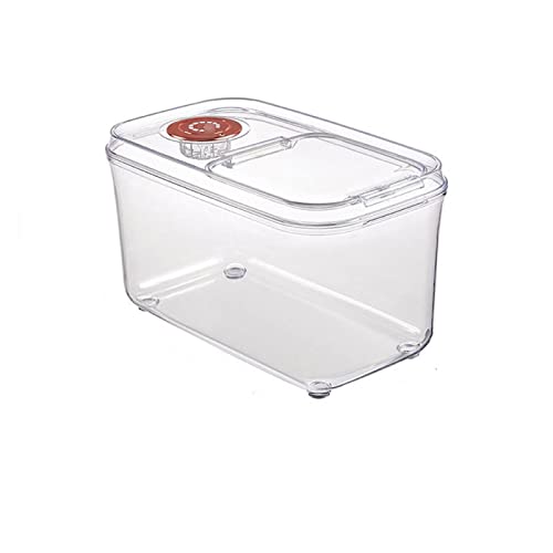 Reisspender Reisspender Reisbehälter Reisvorratsbehälter Küchenbehälter Eimer Nano-Reisbox Getreide Versiegeltes Glas-Hundefutter-Aufbewahrungsbox,durchsichtig 10kg,long*38cmXwidth*22.5cmXhigh21.5cm von POKHDYE