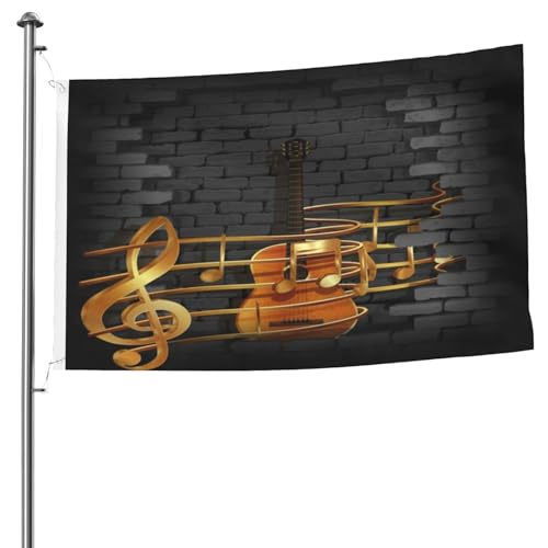 15,7 x 2,4 m Flagge Note Gitarre gedruckt Gartenflagge Festival Zuhause Indoor Outdoor Ostern Dekoration Stoff 15,7 x 2,4 m Flagge Note Gitarre gedruckt Gartenflagge Festival Zuhause Indoor Outdoor Ostern Dekoration Stoff von POKIKKJH