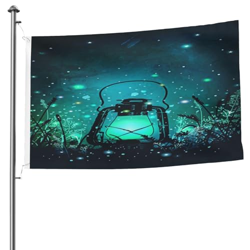 15,7 x 2,4 m große Flagge, Glühwürmchen und Laterne, bedruckte Gartenflagge, Festival, Zuhause, Innen- und Außenbereich, Osterdekoration, Stoff 15,7 x 2,4 m große Flagge, Glühwürmchen und Laterne, bedruckte Gartenflagge, Festival, Zuhause, Innen- und Außenbereich, Osterdekoration, Stoff von POKIKKJH