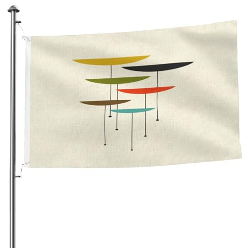 15,7 x 2,4 m große Flagge Mitte des Jahrhunderts moderne Drucke bedruckte Gartenflagge Festival Home Indoor Outdoor Ostern Dekoration Stoff 15,7 x 2,4 m große Flagge Mitte des Jahrhunderts moderne Drucke bedruckte Gartenflagge Festival Home Indoor Outdoor Ostern Dekoration Stoff von POKIKKJH