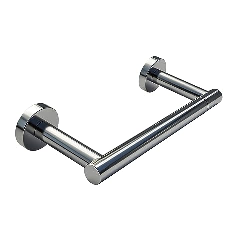 POKIM Chrom Toilettenpapierhalter – Poliertes Metall Badezimmer Flexible Pivot Tissue Rollenhalter an Wandmontage, Stabile SUS 304 Edelstahl Toilette TP Großer Mega Rollenhalter Modern Silber von POKIM