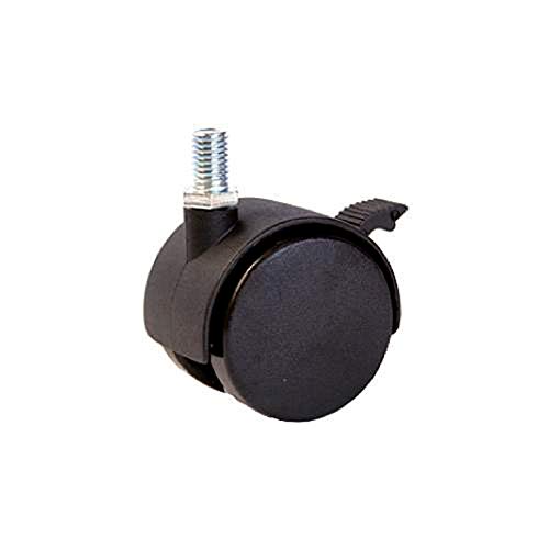 Möbelrolle 50mm Hartbodenrollen Möbelrad Nylonrolle Gewinde M10x15 mm TWT-B von Homry