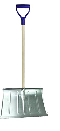 Schneeschaufel Metall Schneeschieber mit Holzstiel Schneeräumer ca. 130cm D-Griff von POKM Toolsmarket GmbH