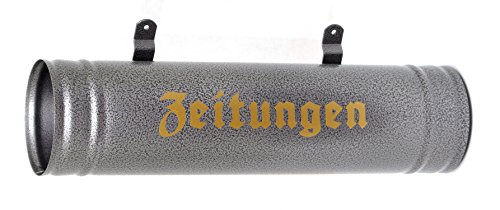 Zeitungsrolle, Zeitungsbox Neu, Farbauswahl Wetter- und UV-beständig Antik Silber von POKM Toolsmarket GmbH