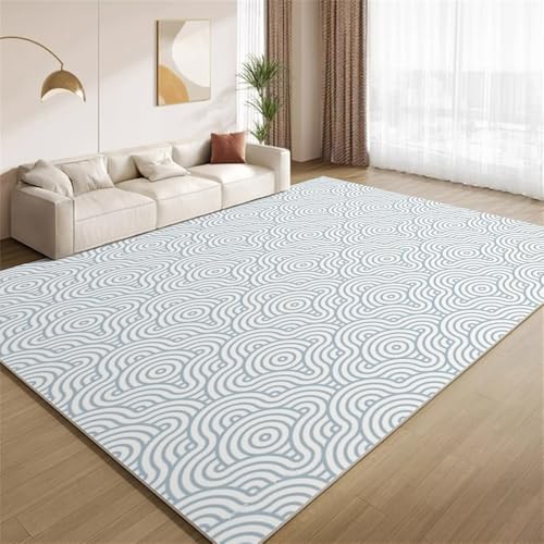 POKXAEU Abstrakte Geometrische Textur Teppich Modernes Blauweiß Waschbarer Wohnzimmer-Schlafzimmer-Teppich weich rutschfest Kurzflor Matte für Bauernhaus Zuhause Boden Flur 120x150cm POKXAEU Abstrakte Geometrische Textur Teppich Modernes Blauweiß Waschbarer Wohnzimmer-Schlafzimmer-Teppich weich rutschfest Kurzflor Matte für Bauernhaus Zuhause Boden Flur 120x150cm von POKXAEU