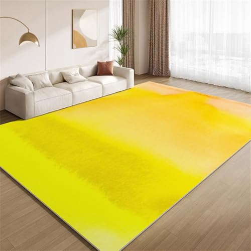 POKXAEU Abstraktes Fließendes Gelb Teppich Vintage Gelb Druck Waschbarer Wohnzimmer-Schlafzimmer-Teppich weich rutschfest Kurzflor Matte für Bauernhaus Zuhause Boden Flur 120x150cm POKXAEU Abstraktes Fließendes Gelb Teppich Vintage Gelb Druck Waschbarer Wohnzimmer-Schlafzimmer-Teppich weich rutschfest Kurzflor Matte für Bauernhaus Zuhause Boden Flur 120x150cm von POKXAEU