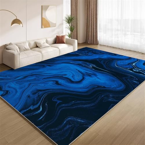 POKXAEU Blauer Wellenmarmor Teppich Ozeanblaue Wirbelstreifen Eingangsbereich-Teppich rutschfest Fußmatte weich waschbar Bodenteppich für Wohnzimmer Innenbereich Flur Matten 60x90cm POKXAEU Blauer Wellenmarmor Teppich Ozeanblaue Wirbelstreifen Eingangsbereich-Teppich rutschfest Fußmatte weich waschbar Bodenteppich für Wohnzimmer Innenbereich Flur Matten 60x90cm von POKXAEU