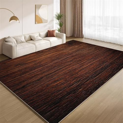 POKXAEU Braune Holzmaserung Teppich Vintage Braun Holz Waschbarer Wohnzimmer-Schlafzimmer-Teppich weich rutschfest Kurzflor Matte für Bauernhaus Zuhause Boden Flur 120x150cm POKXAEU Braune Holzmaserung Teppich Vintage Braun Holz Waschbarer Wohnzimmer-Schlafzimmer-Teppich weich rutschfest Kurzflor Matte für Bauernhaus Zuhause Boden Flur 120x150cm von POKXAEU