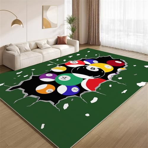 POKXAEU Buntes Billard Teppich Grüne, Gebrochene Wand Waschbarer Wohnzimmer-Schlafzimmer-Teppich weich rutschfest Kurzflor Matte für Bauernhaus Zuhause Boden Flur 120x150cm POKXAEU Buntes Billard Teppich Grüne, Gebrochene Wand Waschbarer Wohnzimmer-Schlafzimmer-Teppich weich rutschfest Kurzflor Matte für Bauernhaus Zuhause Boden Flur 120x150cm von POKXAEU