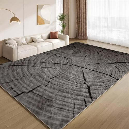 POKXAEU Gebrochener Baumstumpf Teppich Schwarze Holzmaserung Rutschfester Bodendekor-Teppich weicher Kurzflor-Akzentteppich für Innenräume Wohnzimmer Schlafzimmer Spielzimmer Foyer 150x240cm POKXAEU Gebrochener Baumstumpf Teppich Schwarze Holzmaserung Rutschfester Bodendekor-Teppich weicher Kurzflor-Akzentteppich für Innenräume Wohnzimmer Schlafzimmer Spielzimmer Foyer 150x240cm von POKXAEU