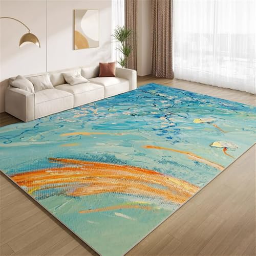 POKXAEU Grunge-Farbspritzer Teppich Vintage-Abstraktes Blau Eingangsbereich-Teppich rutschfest Fußmatte weich waschbar Bodenteppich für Wohnzimmer Innenbereich Flur Matten 60x90cm POKXAEU Grunge-Farbspritzer Teppich Vintage-Abstraktes Blau Eingangsbereich-Teppich rutschfest Fußmatte weich waschbar Bodenteppich für Wohnzimmer Innenbereich Flur Matten 60x90cm von POKXAEU