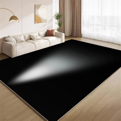 POKXAEU Minimalistisches Schwarz-Weiß Teppich Kreatives Design Mit Taschenlampe Eingangsbereich-Teppich rutschfest Fußmatte weich waschbar Bodenteppich für Wohnzimmer Innenbereich Flur Matten 60x90cm POKXAEU Minimalistisches Schwarz-Weiß Teppich Kreatives Design Mit Taschenlampe Eingangsbereich-Teppich rutschfest Fußmatte weich waschbar Bodenteppich für Wohnzimmer Innenbereich Flur Matten 60x90cm von POKXAEU