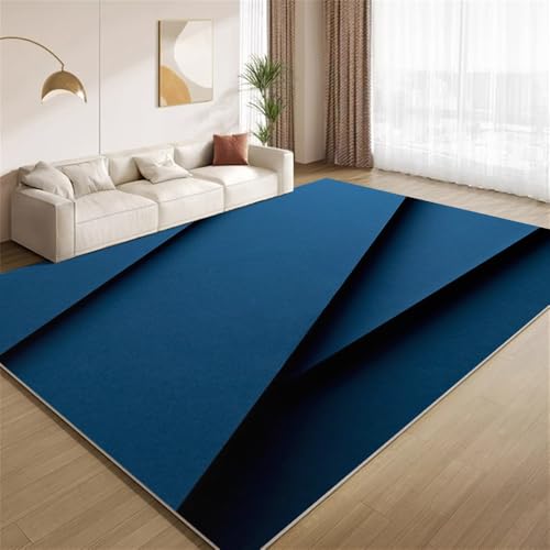 POKXAEU Modern Funky Blau Teppich Ombré-Blau Geometrisch Waschbarer Wohnzimmer-Schlafzimmer-Teppich weich rutschfest Kurzflor Matte für Bauernhaus Zuhause Boden Flur 120x150cm POKXAEU Modern Funky Blau Teppich Ombré-Blau Geometrisch Waschbarer Wohnzimmer-Schlafzimmer-Teppich weich rutschfest Kurzflor Matte für Bauernhaus Zuhause Boden Flur 120x150cm von POKXAEU