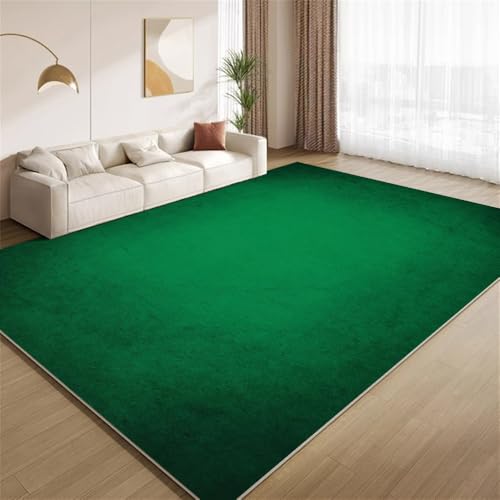 POKXAEU Modern Ombré Grün Teppich Vintage Funky Grün Wohnzimmer-Schlafzimmer-Teppich rutschfest Überwurfmatten waschbar Bodendekoration Matte für den Innenbereich Flur 90x150cm von POKXAEU